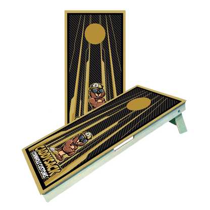 CaddySack "Carbon Racing" Gold Cornhole Boards