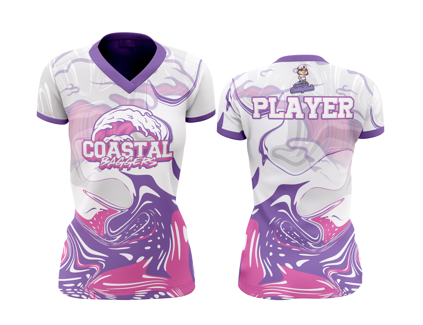 ALL NEW!! COASTAL BAGGERS-WAVE- PINK/PURPLE