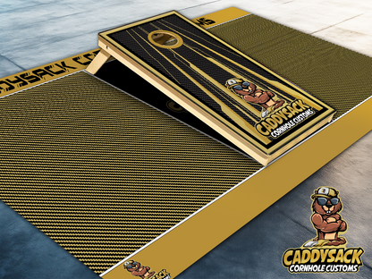 CaddySack "Carbon Racing" Pitch Pads-Gold
