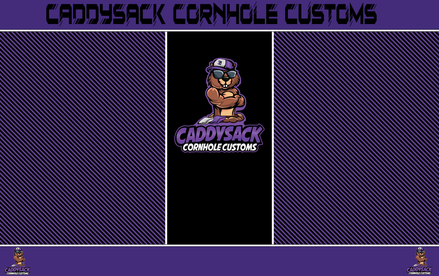 CaddySack "Carbon Racing" Pitch Pads-Purple