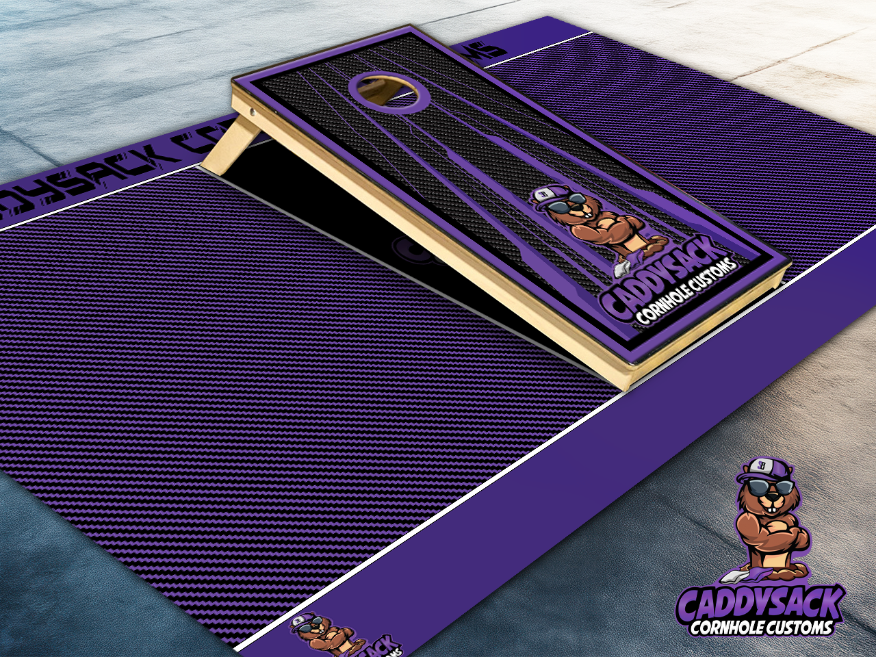 CaddySack "Carbon Racing" Pitch Pads-Purple