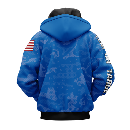 FISH ON TARGET CORNHOLE-SUBLIMATED HOODIE-CAMO (Multi-Colors)