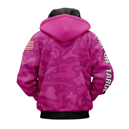 FISH ON TARGET CORNHOLE-SUBLIMATED HOODIE-CAMO (Multi-Colors)