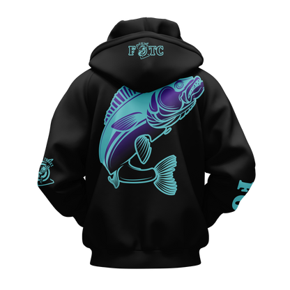 FISH ON TARGET CORNHOLE-SUBLIMATED HOODIE-OVERSIZED!  (Multi-Color Choice)