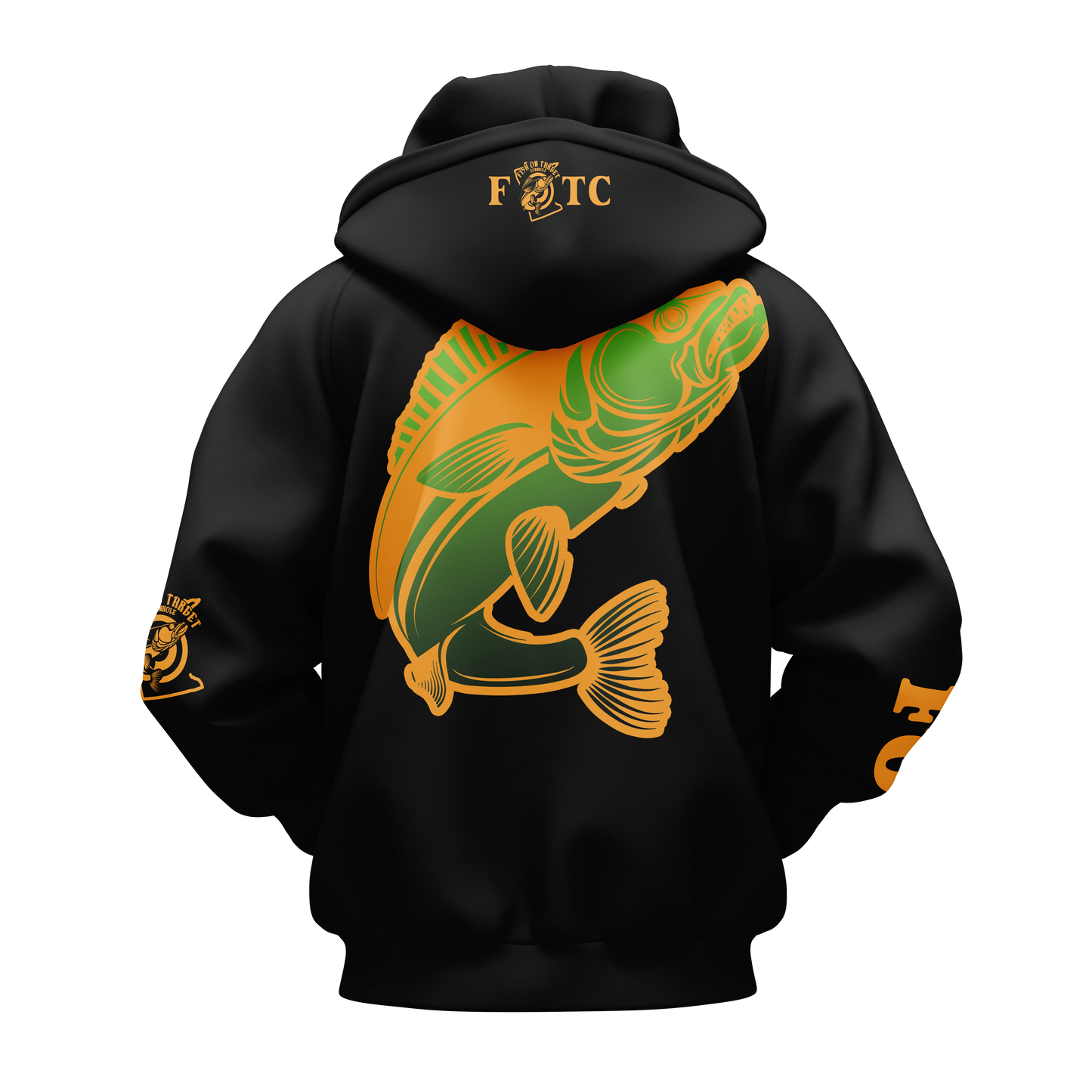 FISH ON TARGET CORNHOLE-SUBLIMATED HOODIE-OVERSIZED!  (Multi-Color Choice)