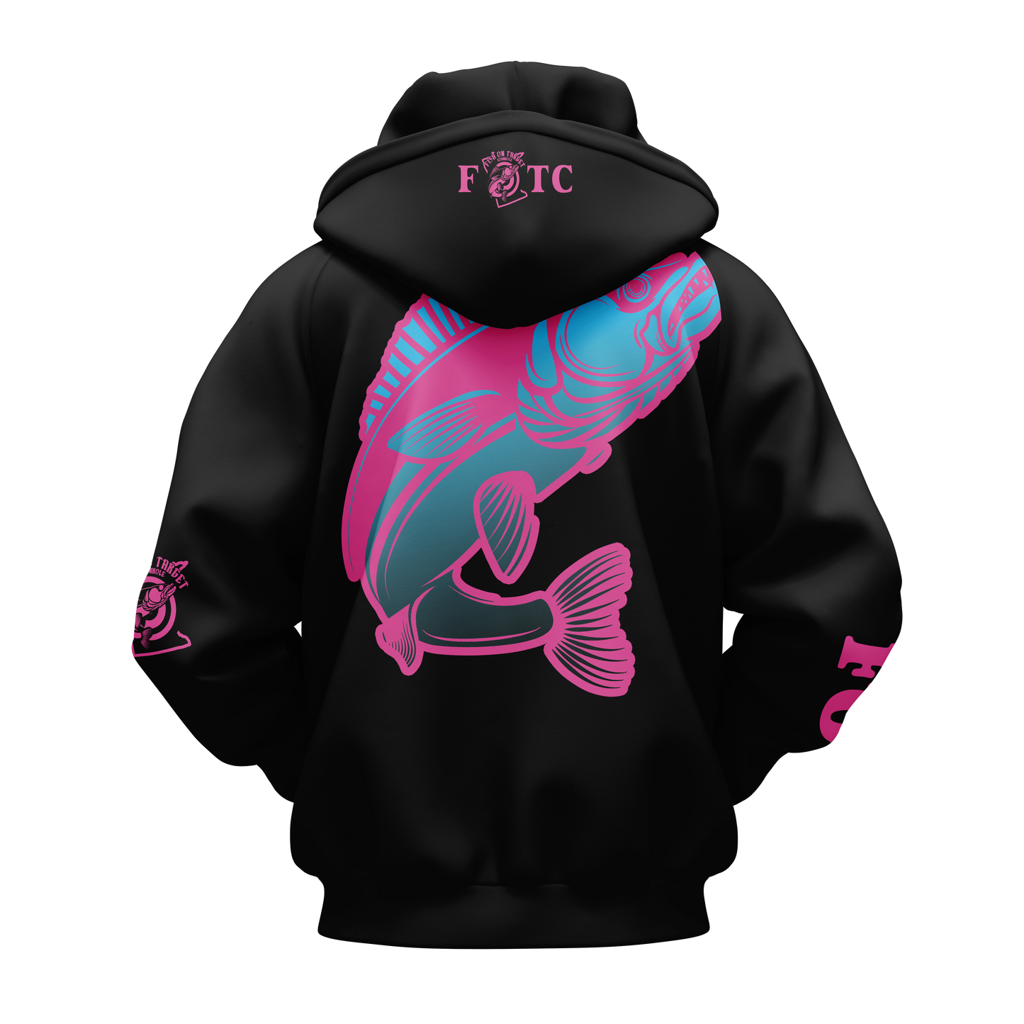 FISH ON TARGET CORNHOLE-SUBLIMATED HOODIE-OVERSIZED!  (Multi-Color Choice)