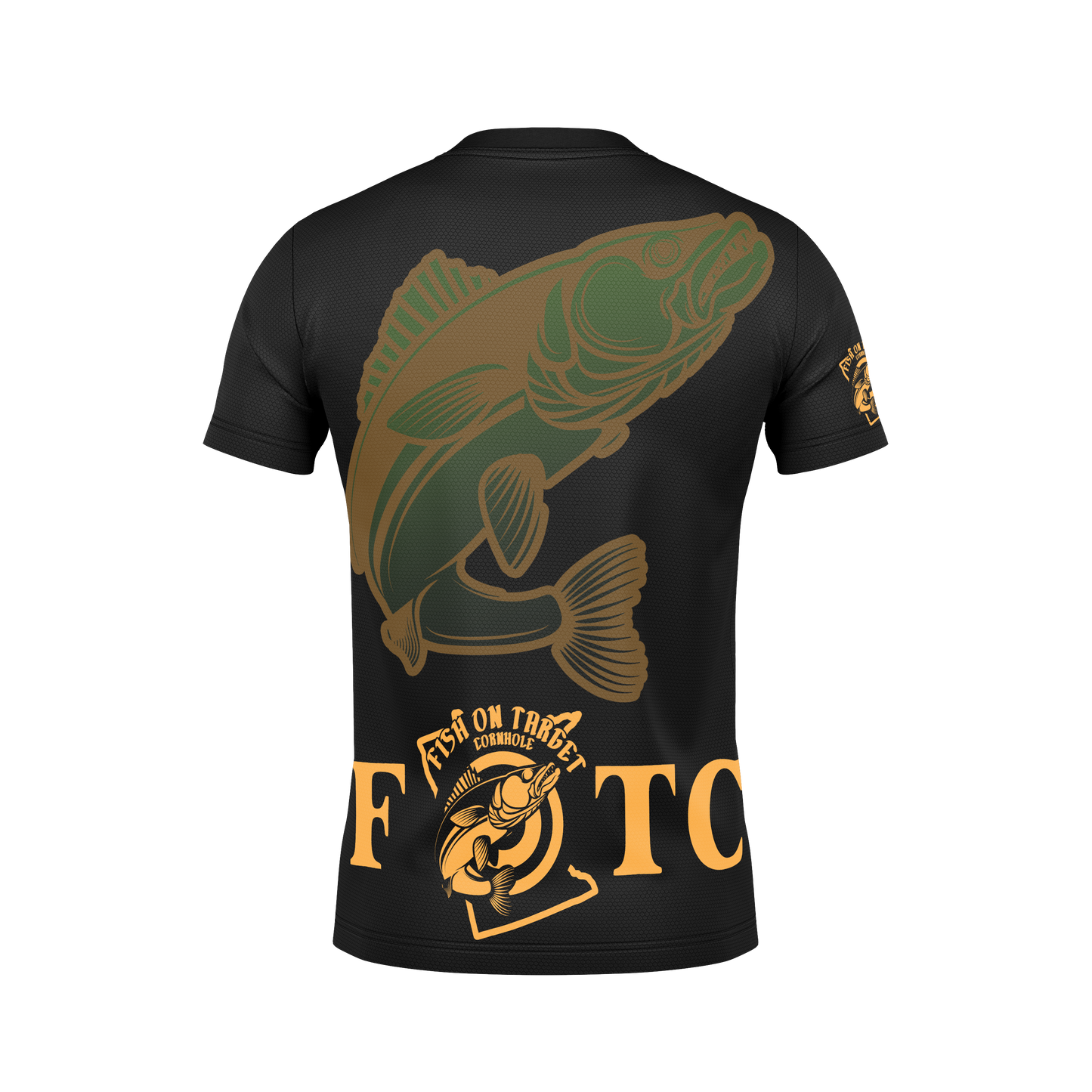 FISH ON TARGET CORNHOLE JERSEY-OVERSIZED LOGO COLLECTION!  (Multi-Color Choice)