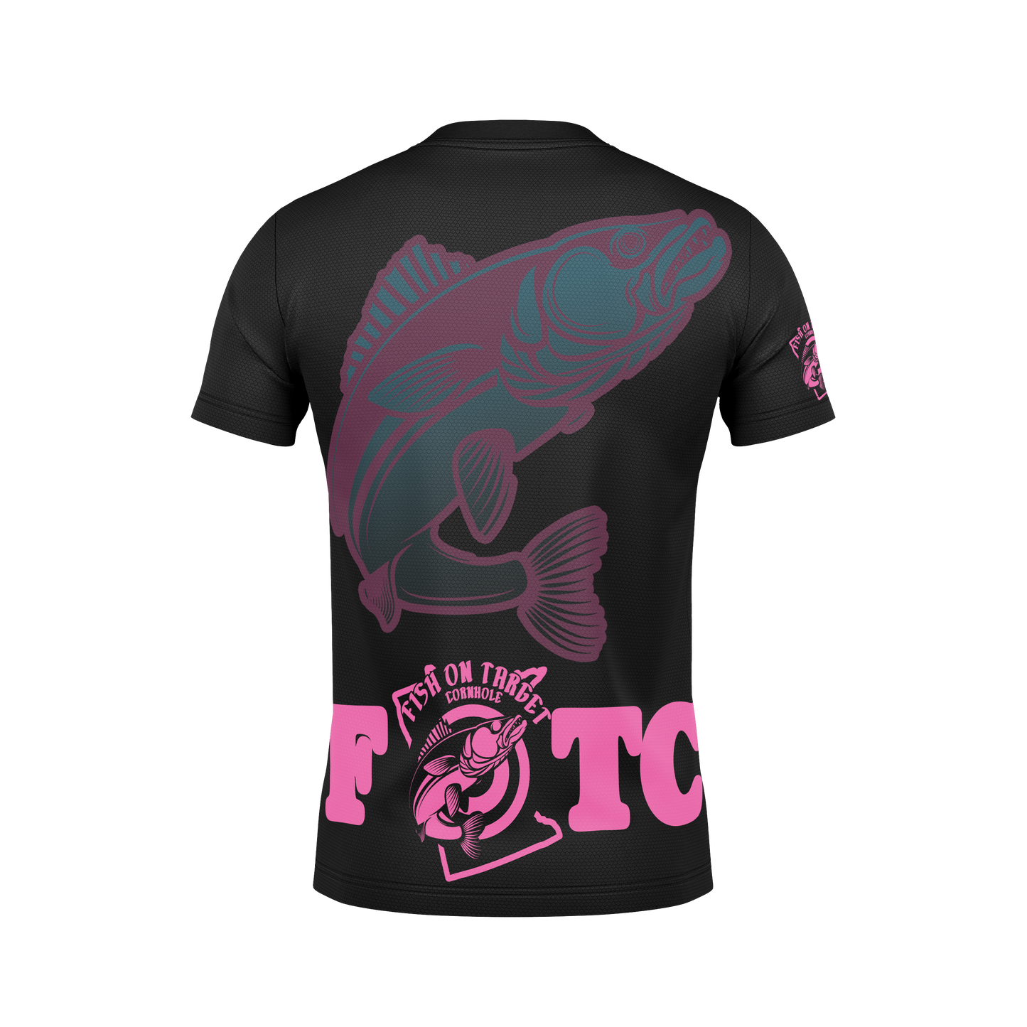 FISH ON TARGET CORNHOLE JERSEY-OVERSIZED LOGO COLLECTION!  (Multi-Color Choice)