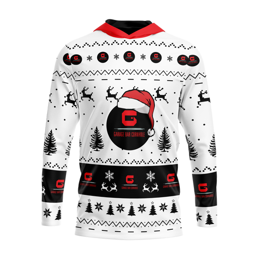 GARAGE BAR "UGLY CHRISTMAS" LONG SLEEVE HOODED JERSEY