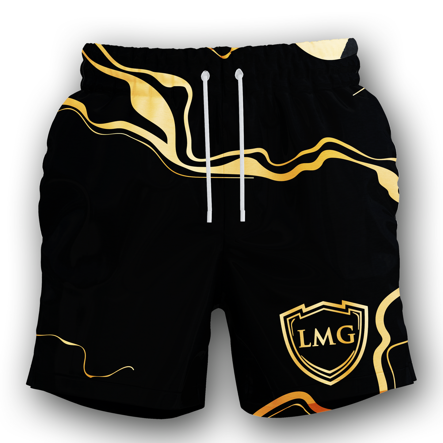 Leeth Management Group-"Gold Swirl" Performance Shorts