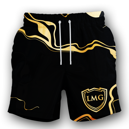 Leeth Management Group-"Gold Swirl" Performance Shorts