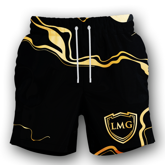 Leeth Management Group-"Gold Swirl" Performance Shorts