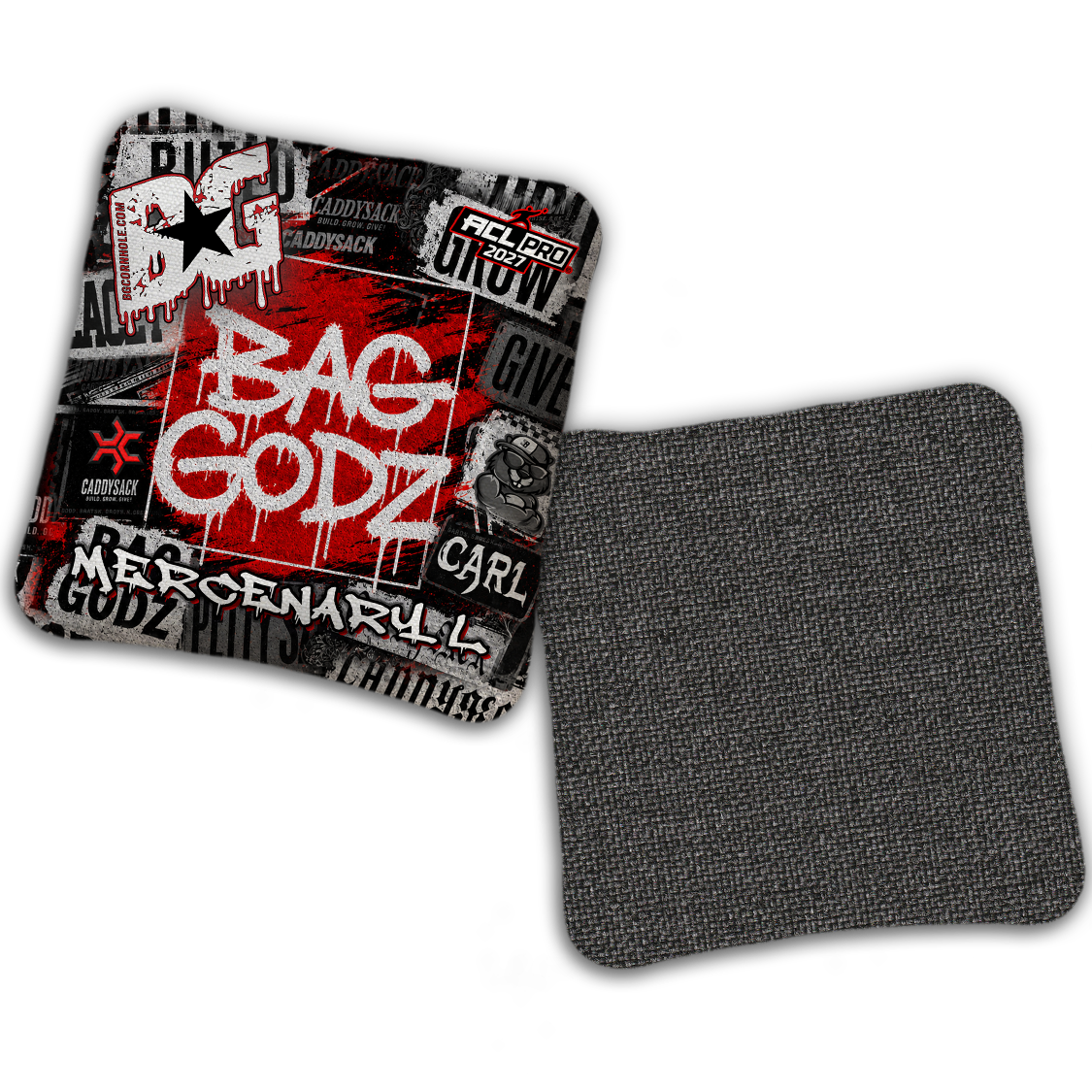 2027 Multiple Bag Models  "CaddySack Street Art” Collab - ACL Pro Stamped Cornhole Bags - SET OF 4 BAGS