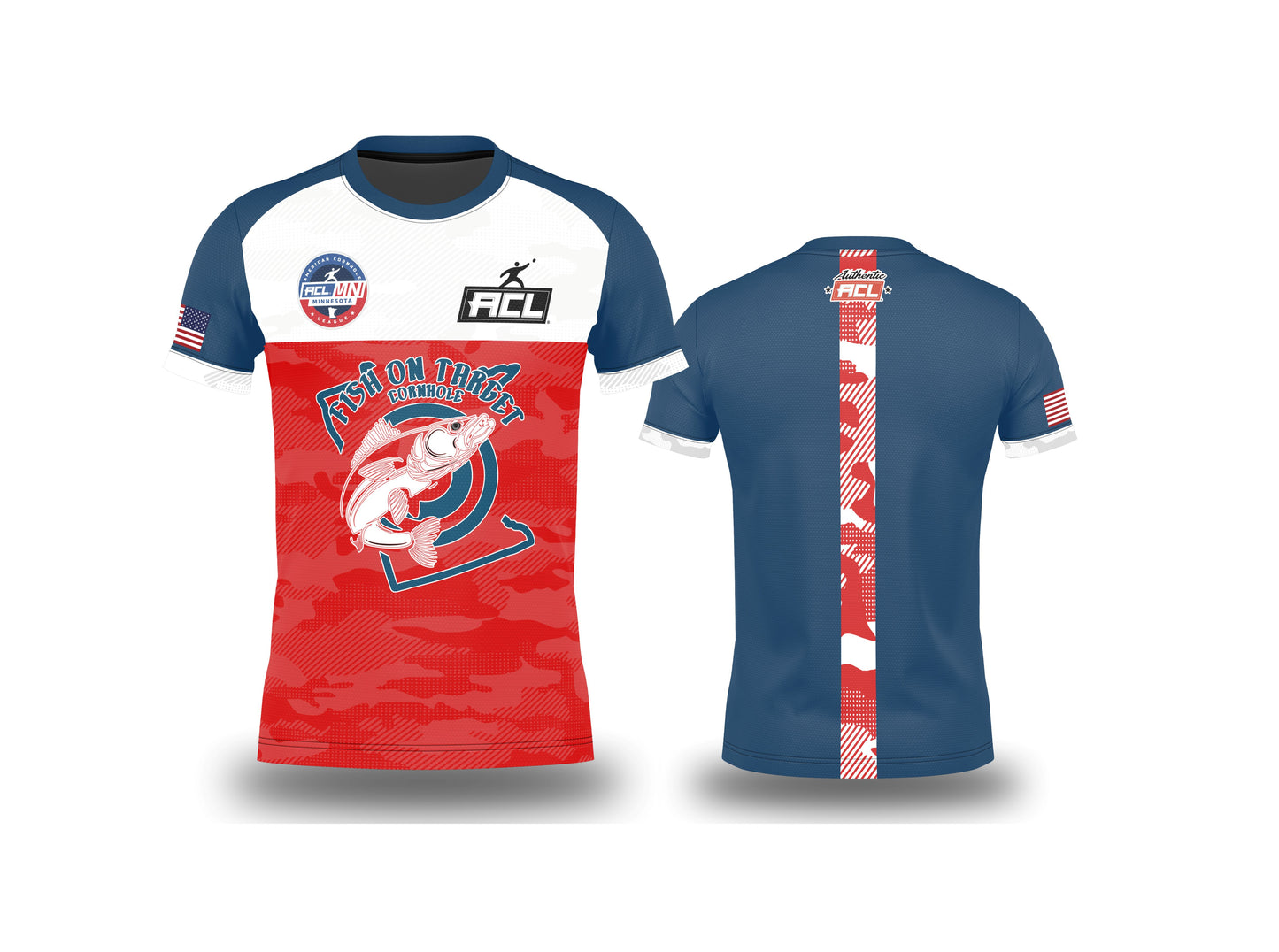 ALL NEW! FISH ON TARGET CORNHOLE-ACL MN STATE JERSEY!