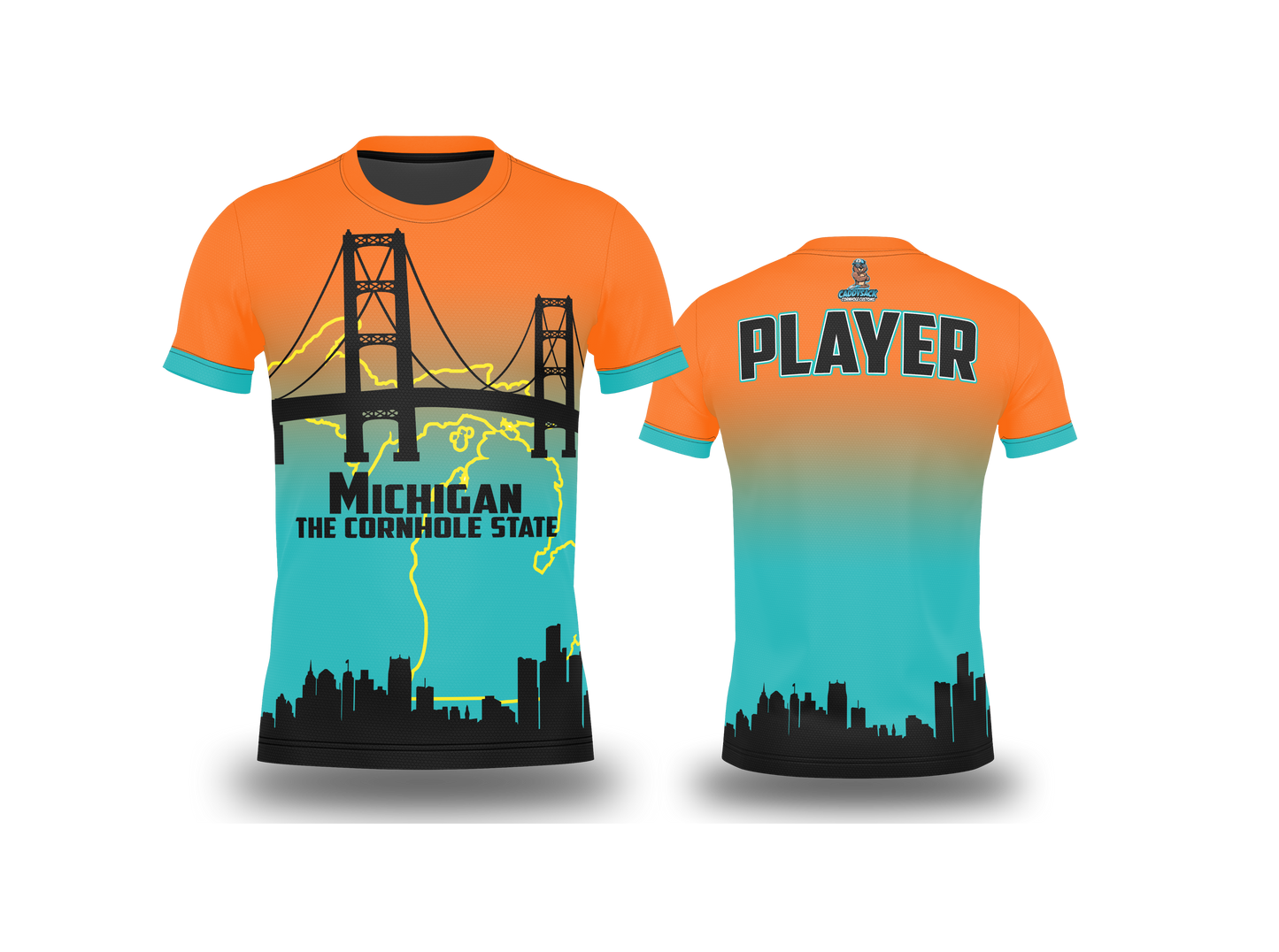 MOTOR CITY CORNHOLE "MICHIGAN, THE CORNHOLE STATE" JERSEY