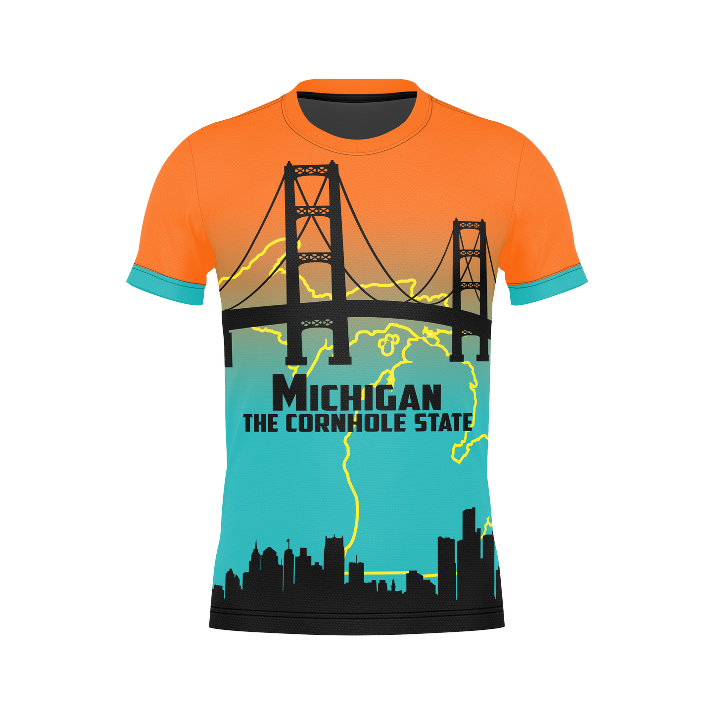 MOTOR CITY CORNHOLE "MICHIGAN, THE CORNHOLE STATE" JERSEY