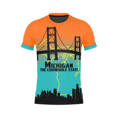 MOTOR CITY CORNHOLE "MICHIGAN, THE CORNHOLE STATE" JERSEY