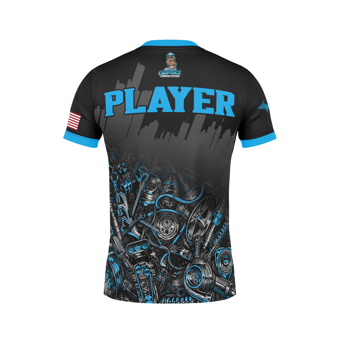 MOTOR CITY CORNHOLE JERSEY-MOTOR CITY MUSCLE (Multi-Colors)