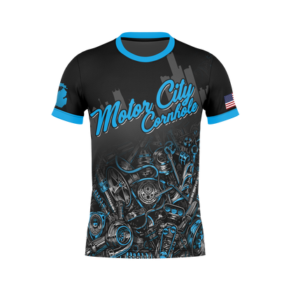 MOTOR CITY CORNHOLE JERSEY-MOTOR CITY MUSCLE (Multi-Colors)