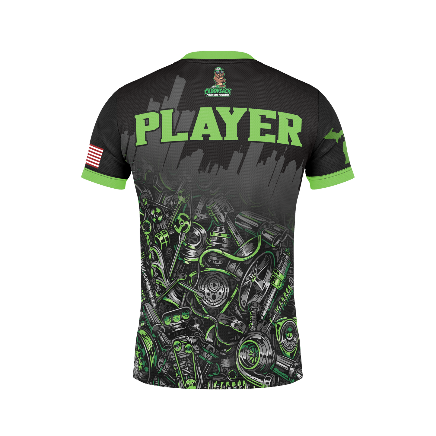 MOTOR CITY CORNHOLE JERSEY-MOTOR CITY MUSCLE (Multi-Colors)