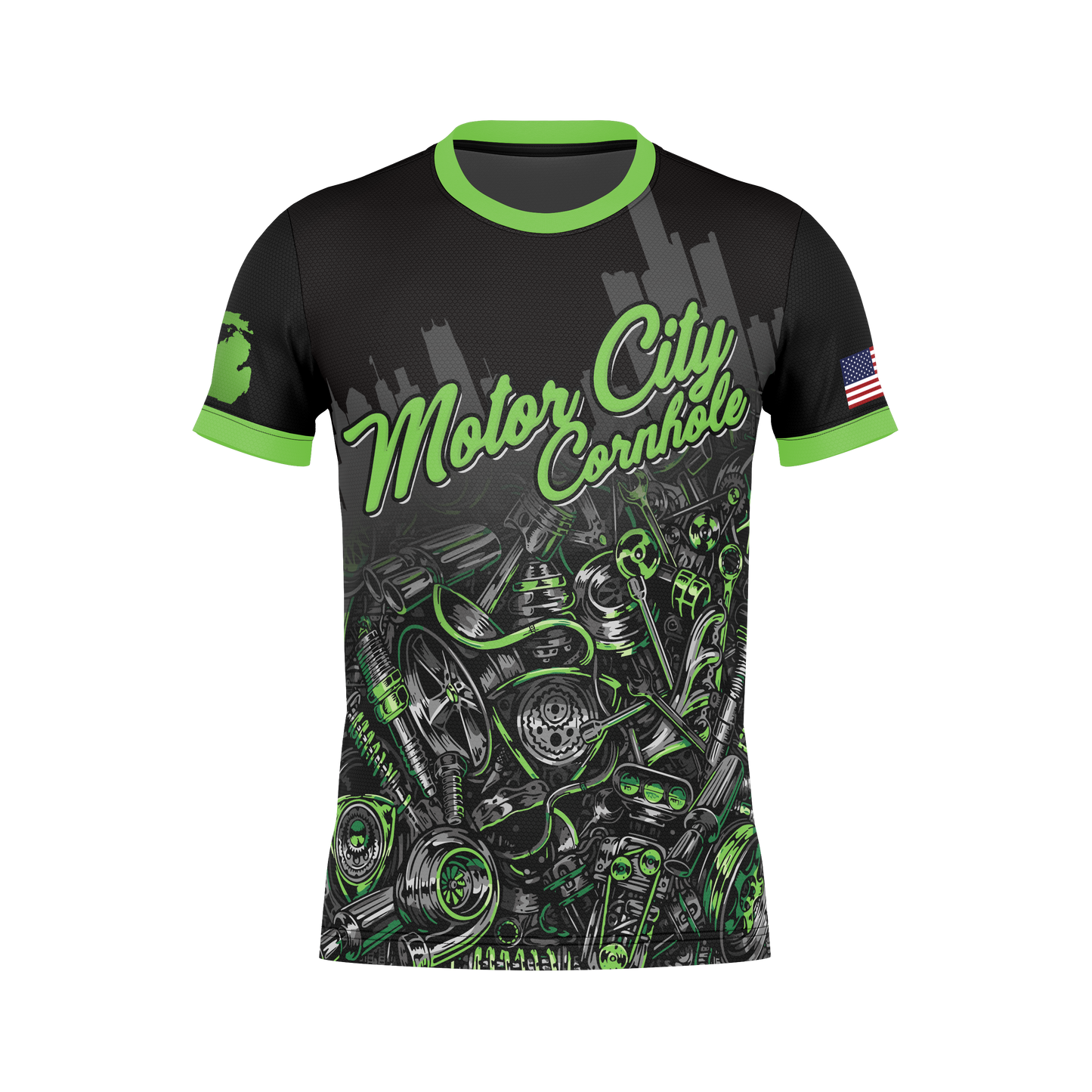 MOTOR CITY CORNHOLE JERSEY-MOTOR CITY MUSCLE (Multi-Colors)