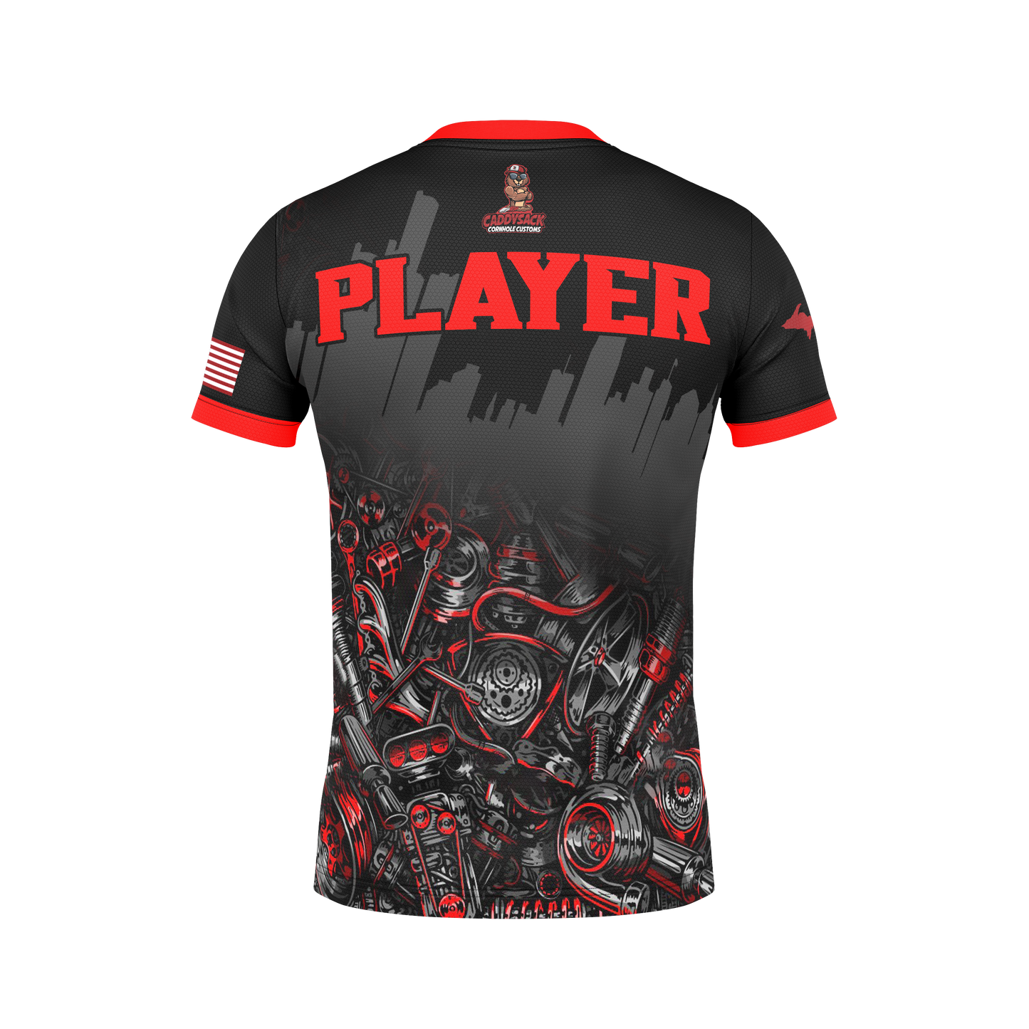 MOTOR CITY CORNHOLE JERSEY-MOTOR CITY MUSCLE (Multi-Colors)