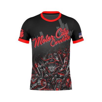 MOTOR CITY CORNHOLE JERSEY-MOTOR CITY MUSCLE (Multi-Colors)