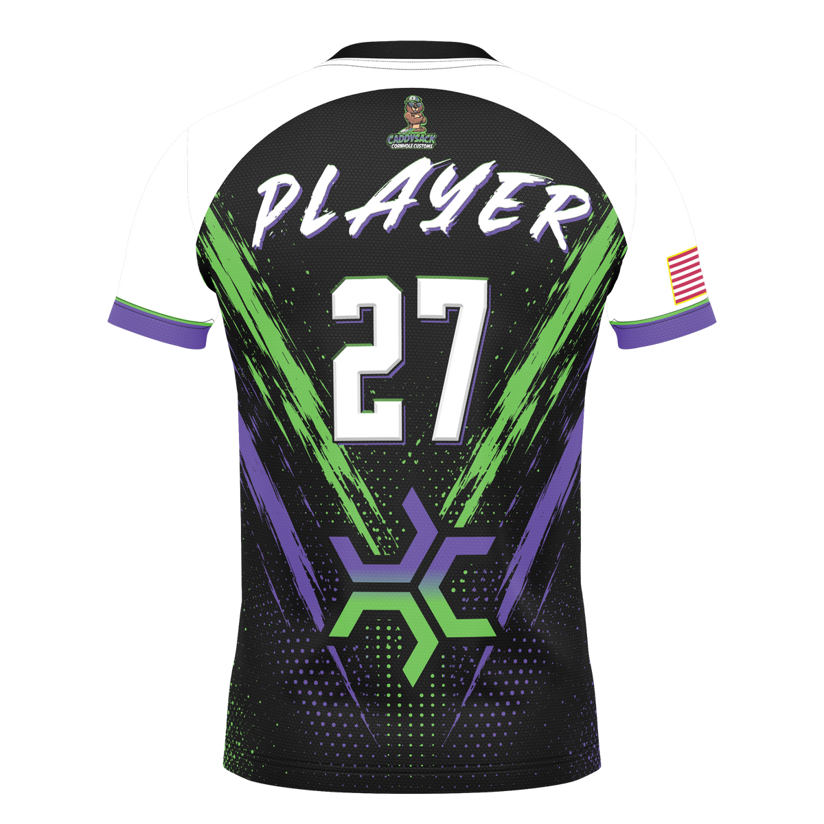 CaddySack National Team_ Jersey-2027, Lime/Purple