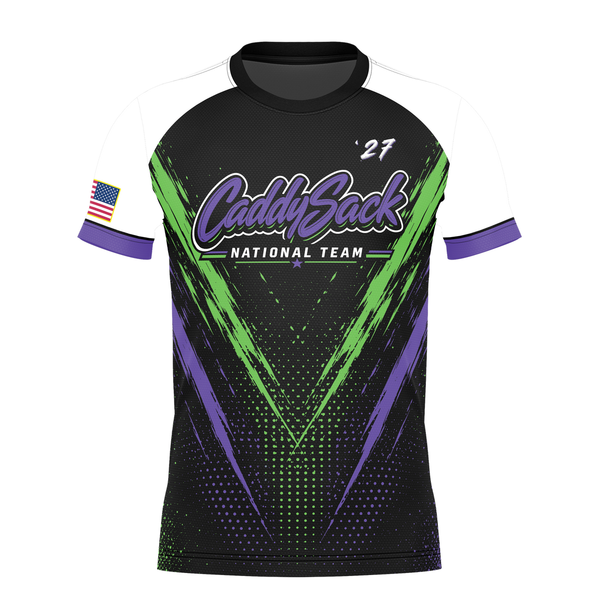 CaddySack National Team_ Jersey-2027, Lime/Purple