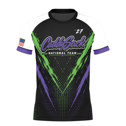 CaddySack National Team_ Jersey-2027, Lime/Purple