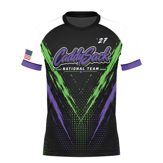 CaddySack National Team_ Jersey-2027, Lime/Purple