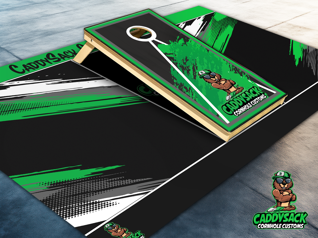 CaddySack "Paint Splash" Pitch Pads-Green