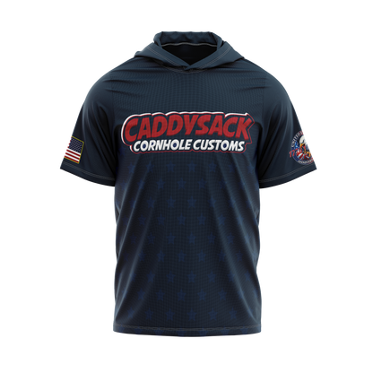 CADDYSACK "AMERICA 250" SPANDEX MESH SHORT SLEEVE HOODIE