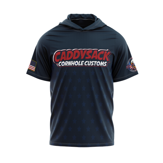 CADDYSACK "AMERICA 250" SPANDEX MESH SHORT SLEEVE HOODIE