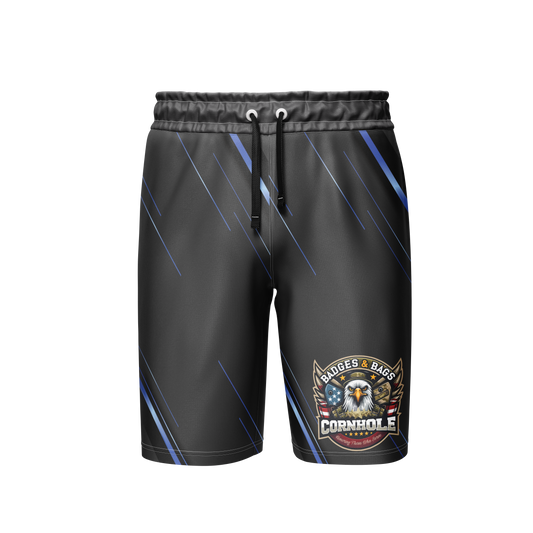 BADGES AND BAGS CORNHOLE SHORTS~NEW!
