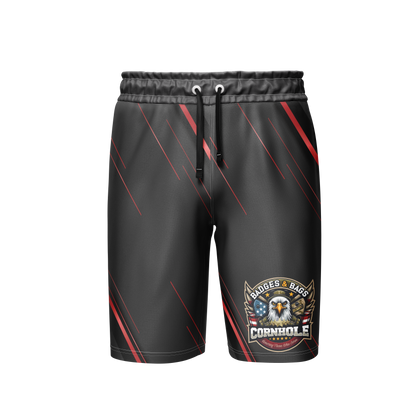 BADGES AND BAGS CORNHOLE SHORTS~NEW!