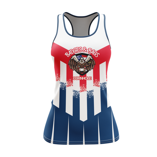 BADGES AND BAGS CORNHOLE WOMEN'S TANK! ~NEW!