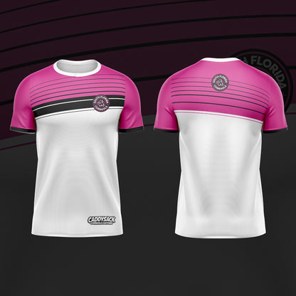SOUTH FLORIDA CORNHOLE JERSEY "ANGLED LINE" -PINK/WHITE