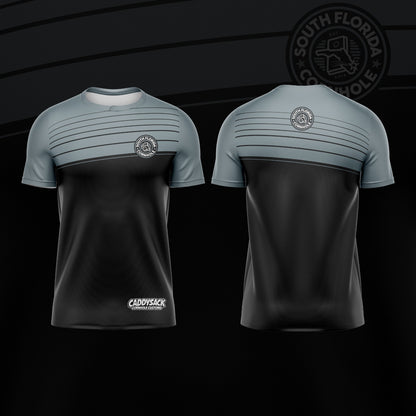 SOUTH FLORIDA CORNHOLE JERSEY "ANGLED LINE" -GREY/BLACK