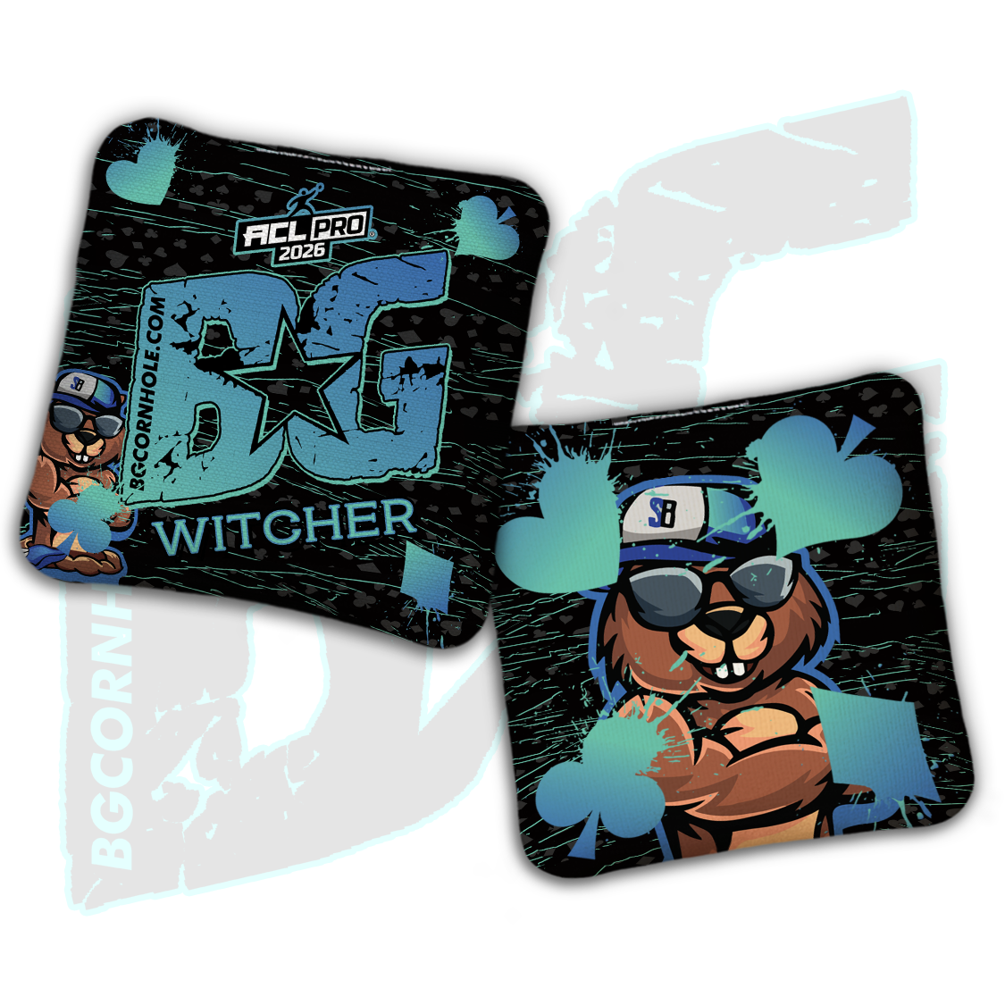 2026 Multiple Bag Models  "Suited” Collab - ACL Pro Stamped Cornhole Bags - SET OF 4 BAGS