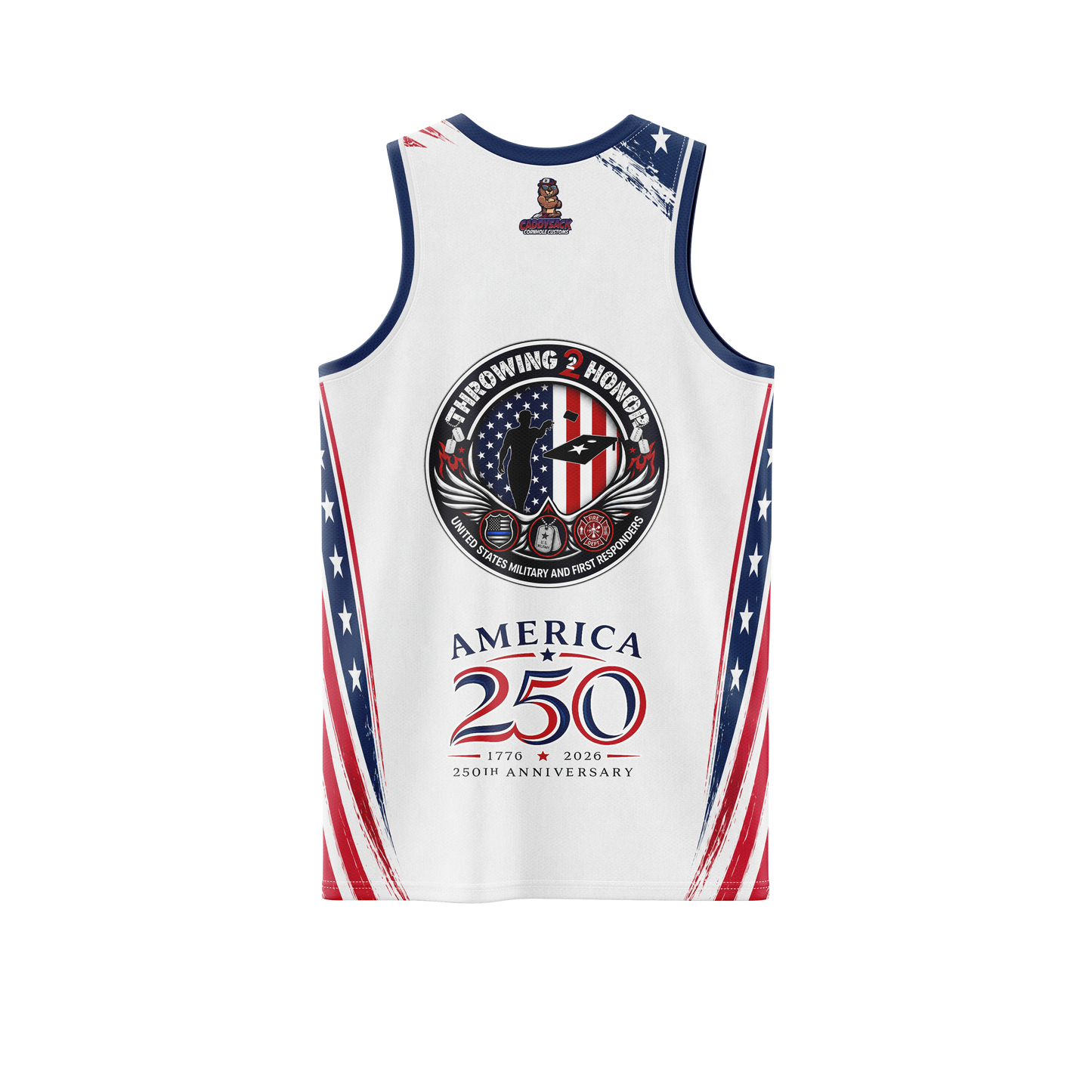 Throwing 2 Honor Charity "America 250th Anniversary"-V-Neck,  Tank Top