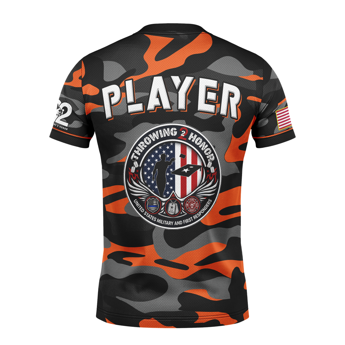 Throwing 2 Honor Charity "Tactical Camo"-Jersey_Orange