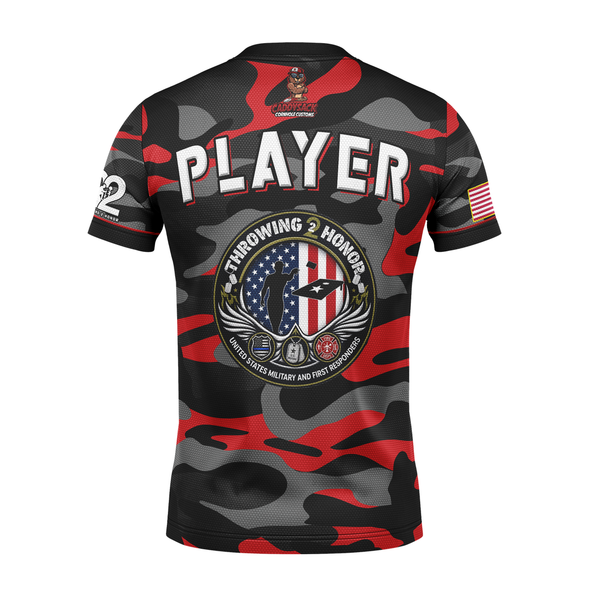 Throwing 2 Honor Charity "Tactical Camo"-Jersey_Red