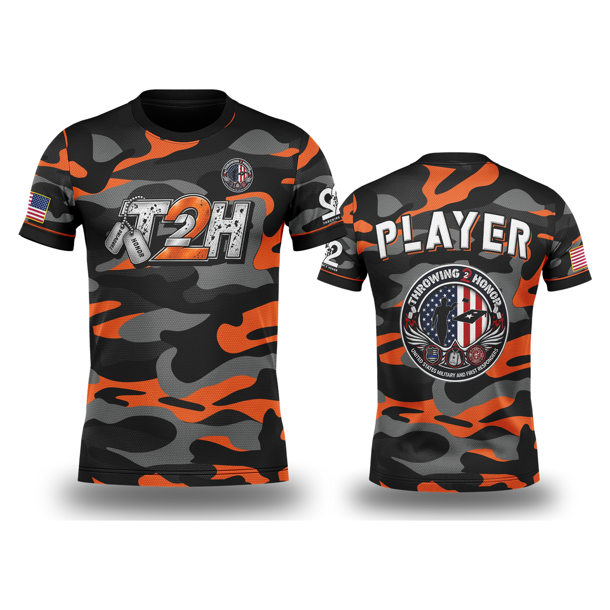 Throwing 2 Honor Charity "Tactical Camo"-Jersey_Orange