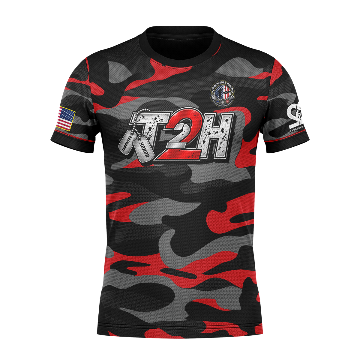 Throwing 2 Honor Charity "Tactical Camo"-Jersey_Red