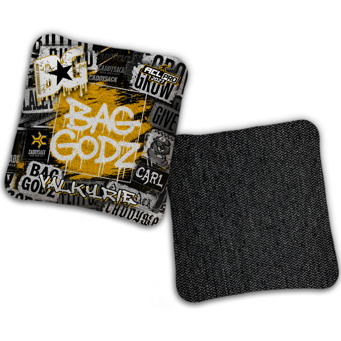 2027 Multiple Bag Models  "CaddySack Street Art” Collab - ACL Pro Stamped Cornhole Bags - SET OF 4 BAGS