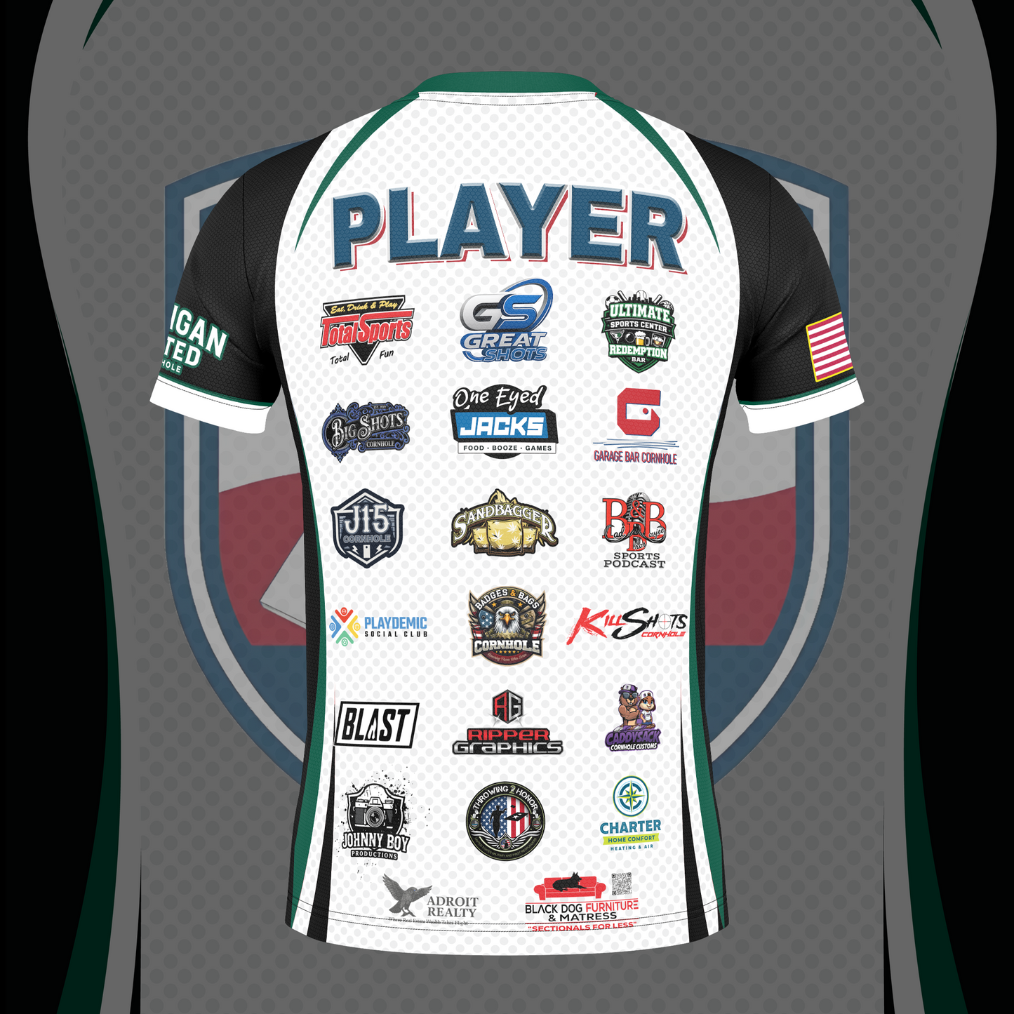 MICHIGAN UNITED CORNHOLE JERSEY