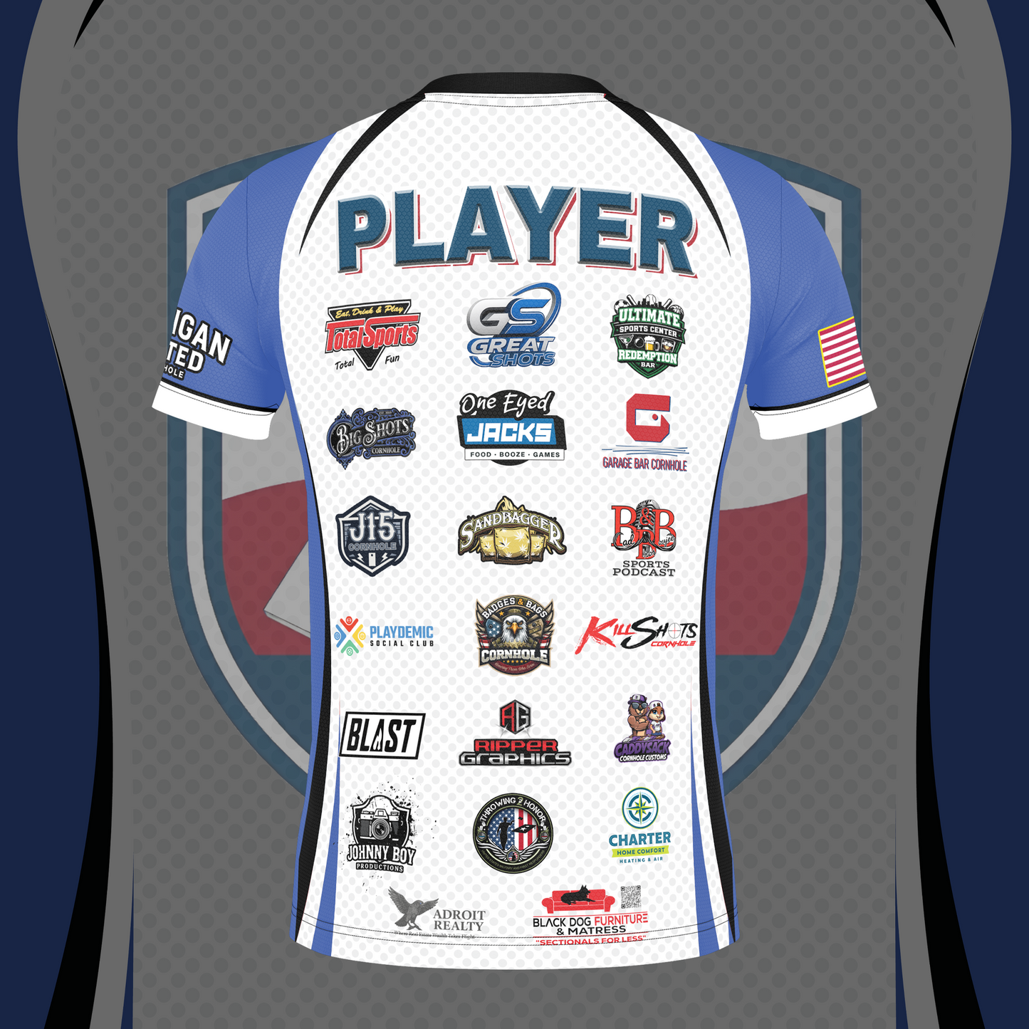 MICHIGAN UNITED CORNHOLE JERSEY