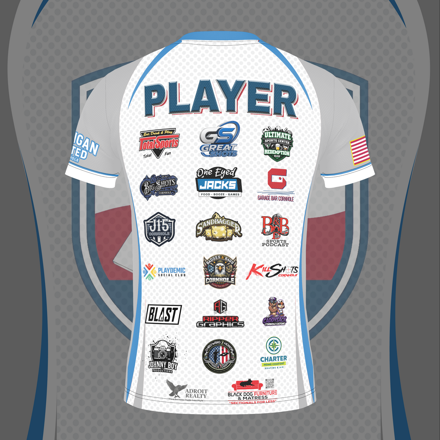 MICHIGAN UNITED CORNHOLE JERSEY