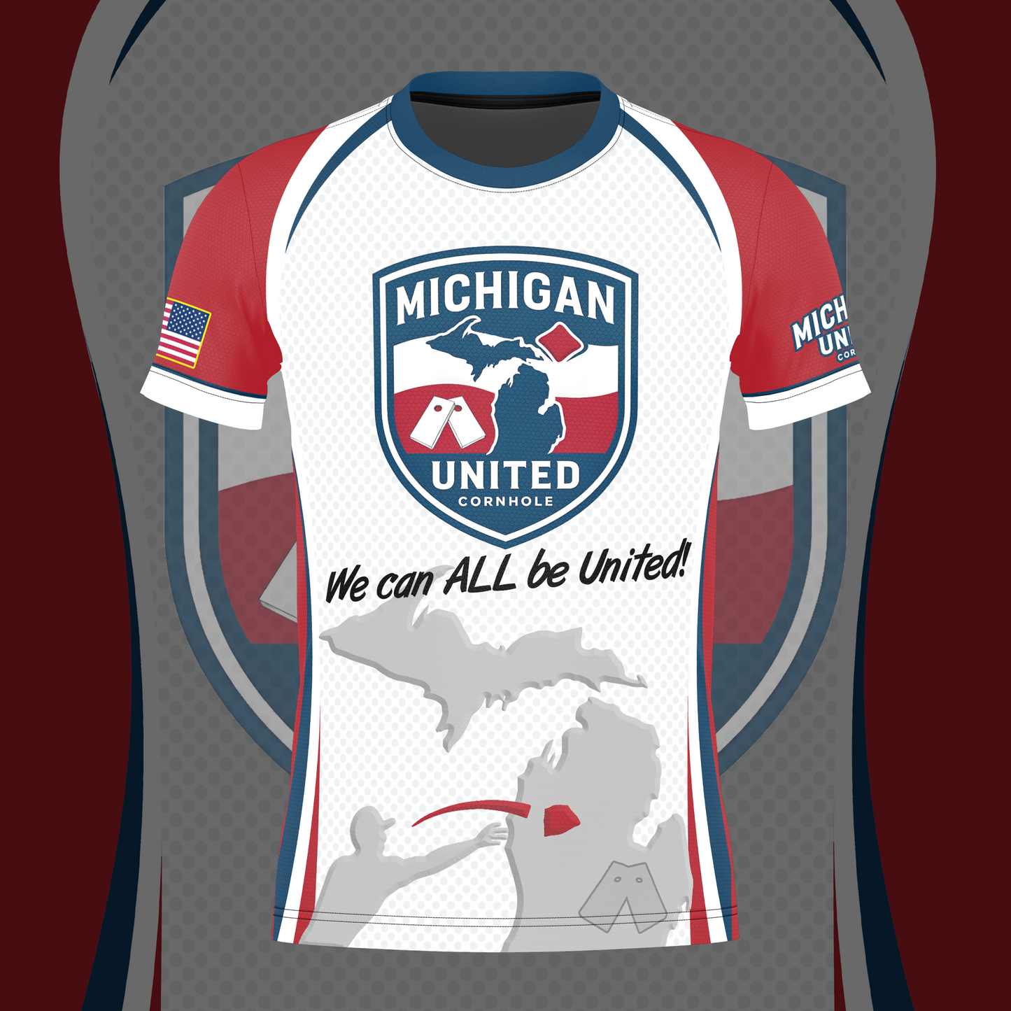 MICHIGAN UNITED CORNHOLE JERSEY
